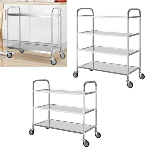 Stainless steel trolley - stainless,