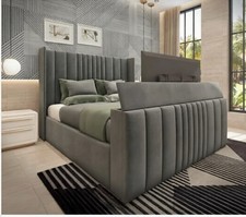 Manhattan upholstered bed - upholstered, tv