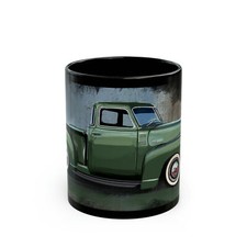 Green 47 chevy pickup truck