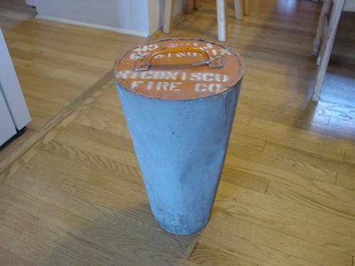 Vintage fire company bucket - fire,