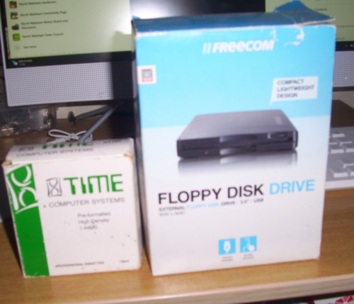 Vintage floppy disk drive - disk,