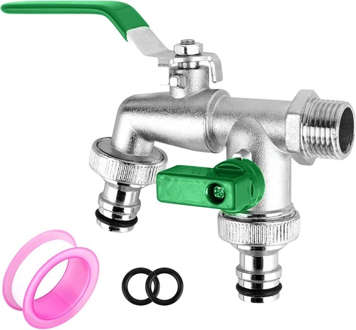 Double garden tap - double, with