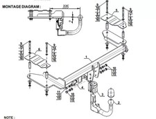Detachable swan neck - tow, bar
