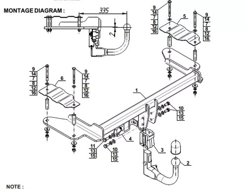 Detachable swan neck tow - swan,