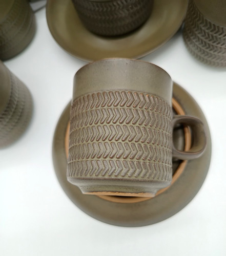 Denby chevron tea coffee - denby, cups