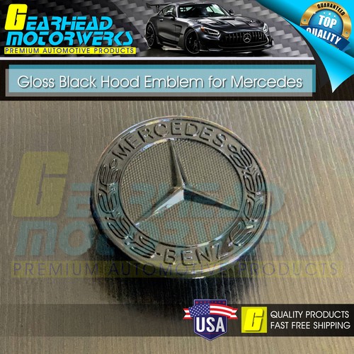 Amg hood emblem gloss black - emblem,