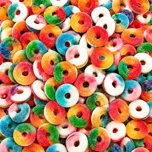 1kg fizzy sour jelly rings - 1kg,