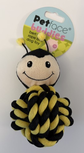 Dog toy rope ball - bumble, bee