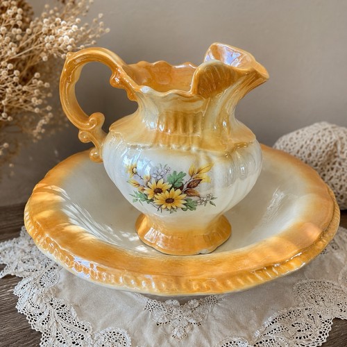 Vintage lustreware wash basin - vintage,