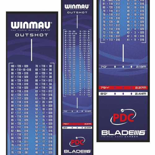 Outshot darts mat with - outshot,