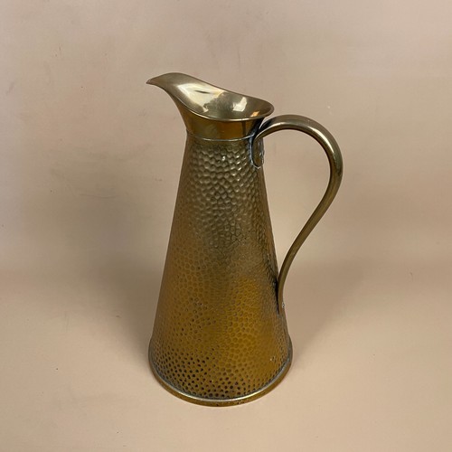 Large edwardian gold brass jug - large,