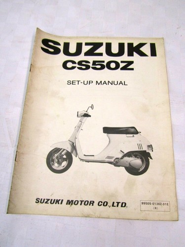 Suzuki cs50z set manual - set-up,