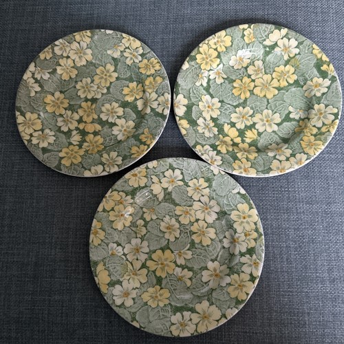 Antique primrose tea plates - antique,