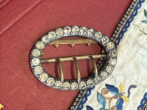Edwardian silver paste - paste, buckle