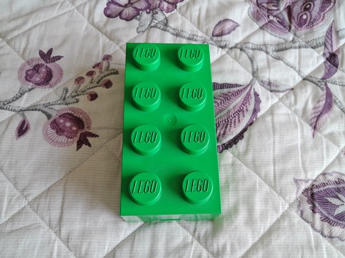 Small lego storage box green - box,