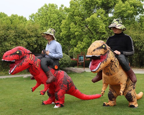 Rex inflatable costume adult - t-rex,
