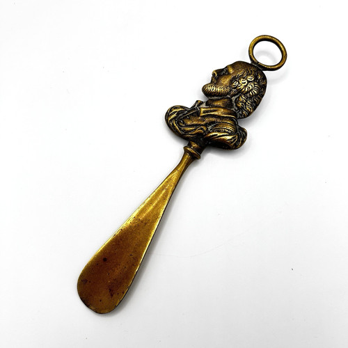 Brass shoe horn - shoe, william