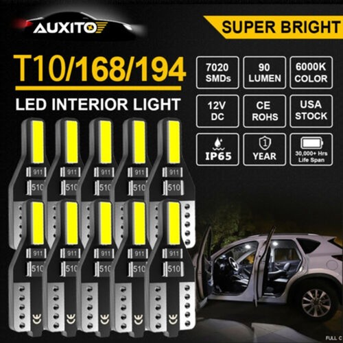 10x t10 car bulbs led - t10,