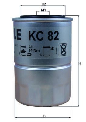 Mahle kc82d fuel filter - fuel,