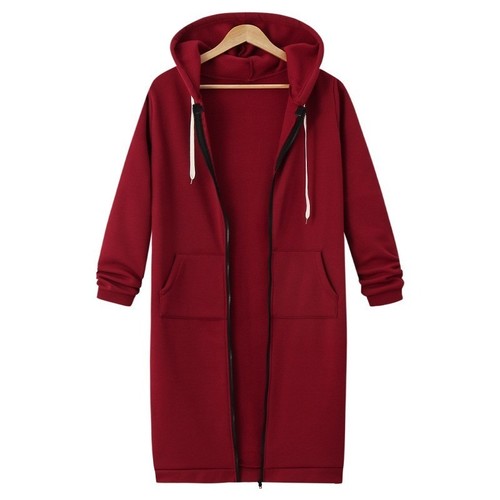 Women ladies long hoodie - hoodie, coat
