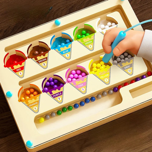 Magnetic maze toy with - magnetic,
