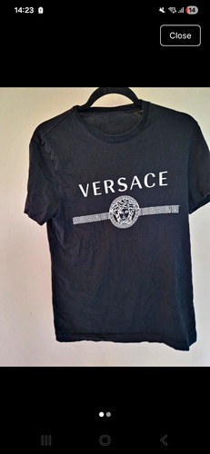 Versace black medusa logo - black,