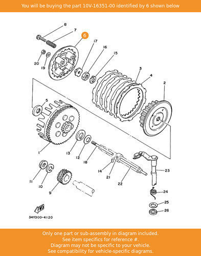 Yamaha plate pressure - plate,, 1