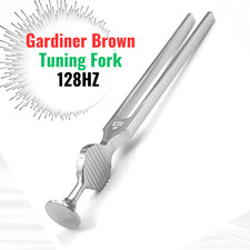 Medical Gardiner Brown Tuning Fork 128hz Brushed Steel healing Rinnes hearing te