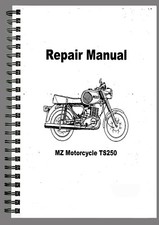 MZ TS 250 & TS 250/1 WORKSHOP MANUAL REPAIR WORKSHOP SERVICE BOOK PAPER ENGLISH