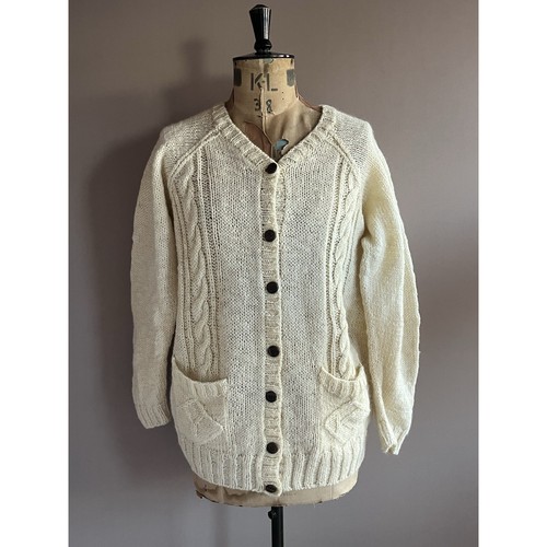 Vintage aran cardigan - vintage,