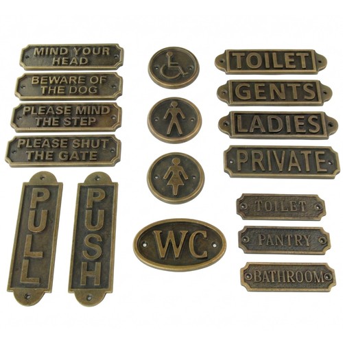 Antique brass wall - antique, cast