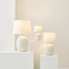 Harrison White Ribbed Ceramic