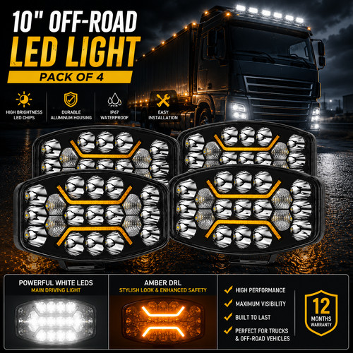 Full led spot lights amber - 4x,