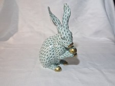 Herend green fishnet bunny