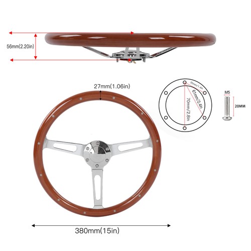 380mm 15in classic steering - 380mm,