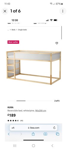 Ikea kura children bed - ikea,
