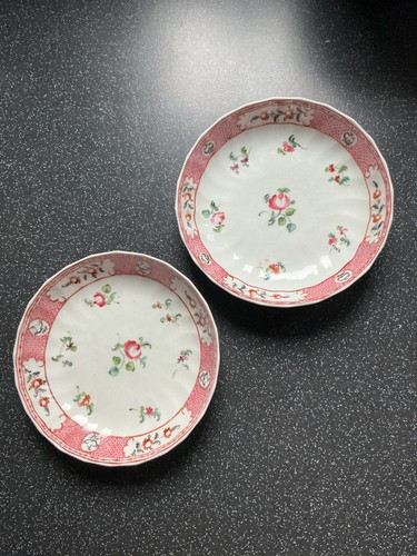 Antique new hall pair floral - antique,