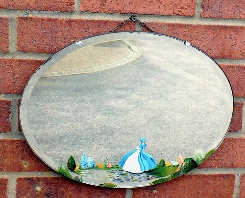 Art deco painted mirror - deco,