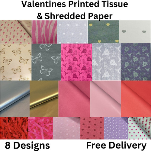 Tissue paper printed - &, plain