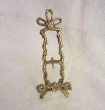 Vintage Brass Ornate Table Top Easel Stand