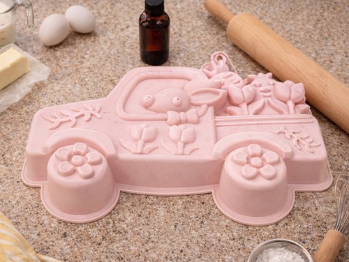 Easter bunny truck silicone - easter,