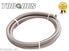 AN -6 (8mm) 5/16" Stainless Braided PTFE Fuel Hose 1m