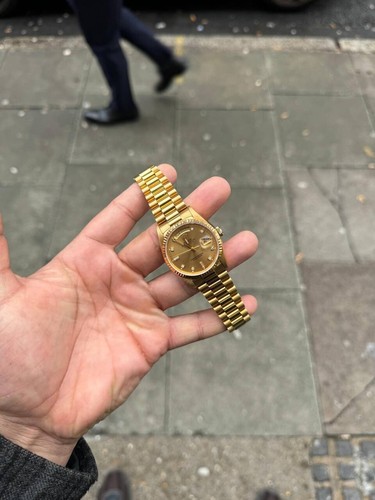 1994 rolex day - date, yellow