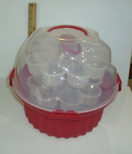 Red cupcake shaped - shaped,