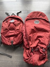 osprey farpoint 55 travel backpack With daypack jasper red hiking