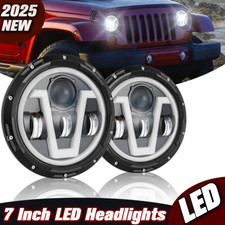 DOT 7inch Black LED Headlights