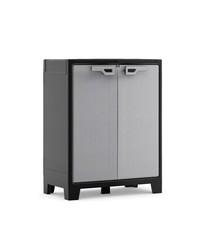 Garden Storage Box Outdoor Locker - Water Resistant Low Plastic Cupboard