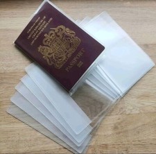 Passport Holder Transparent Cover UK Size Plastic Clear UK Travel New 