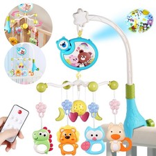 Baby Musical Crib Bed Bell Cot