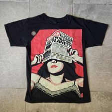 Obey Giant Girl Newspaper "Blind" Black T Shirt Size Small - Skate / Streetwear 